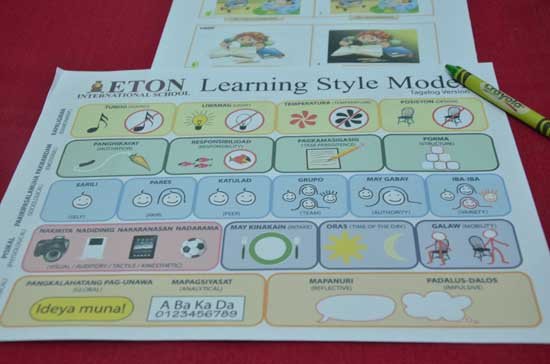learning styles at eton international school