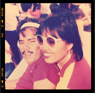 My then fiancee, now my husband of 30 years. Taken on the stage of Sinulog 1985 celebration