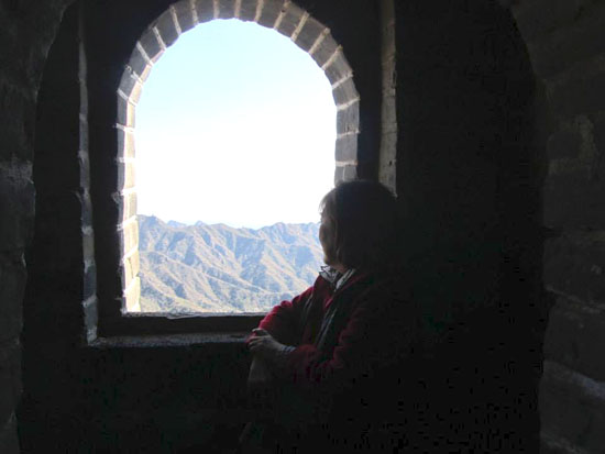 inside the tower of great wall of china