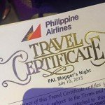 PAL travel certificate