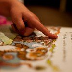 child reading a book