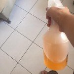cleaning the house