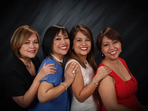 2010 Photo by Sears studio in CA. Three girls in their 50s except for the youngest