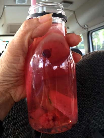 infused water from the juice barista