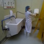handwashing area at BAVI