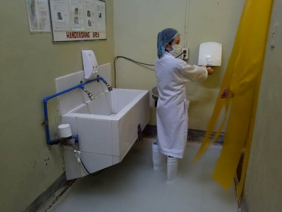 handwashing area at BAVI