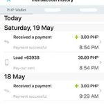 coins transaction history